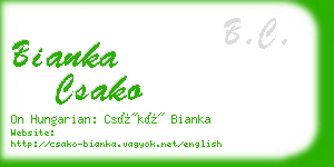 bianka csako business card